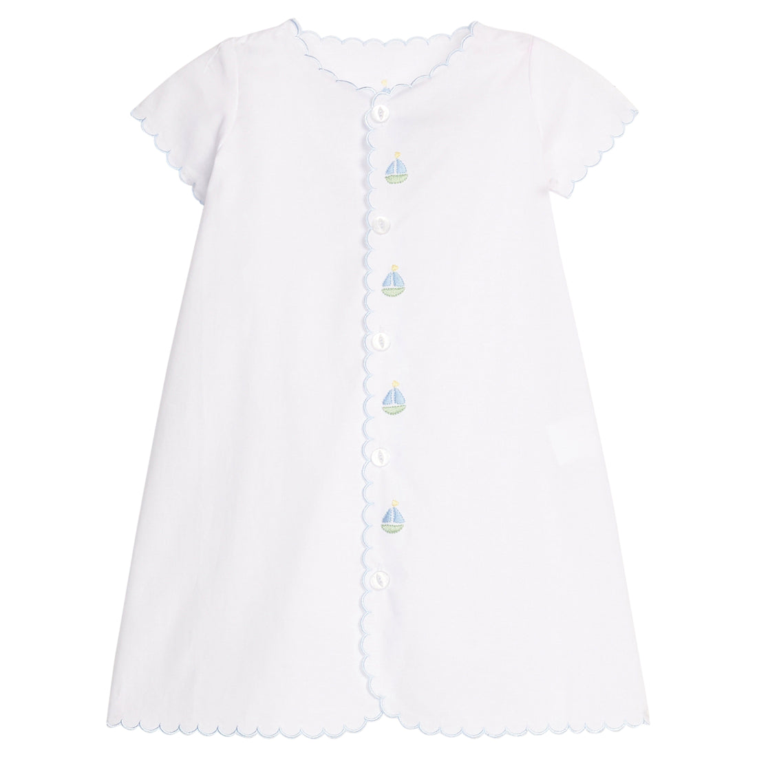 Little English Classic day gown with sailboat motifs running down front, for baby 