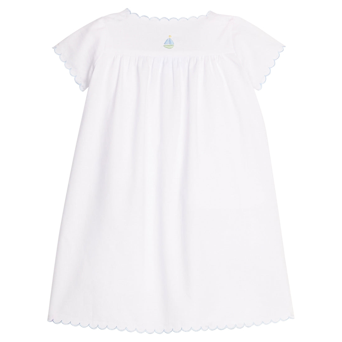 Little English Classic day gown with sailboat motifs running down front, for baby 