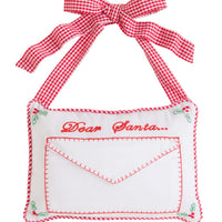 Dear Santa Door Pillow, Little English, classic children's clothing, preppy children's clothing, traditional children's clothing, classic baby clothing, traditional baby clothing