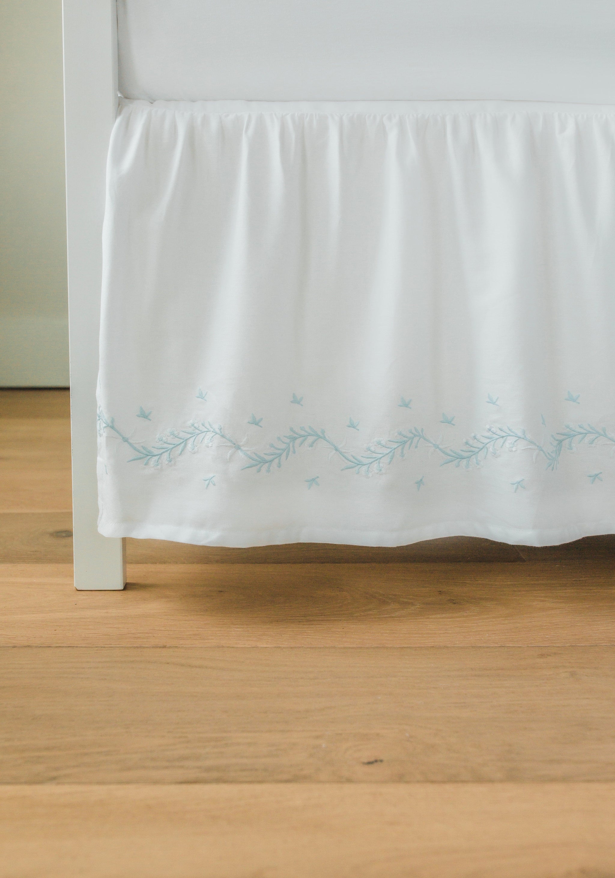 Crib Skirt - Sky Gingham main image 0