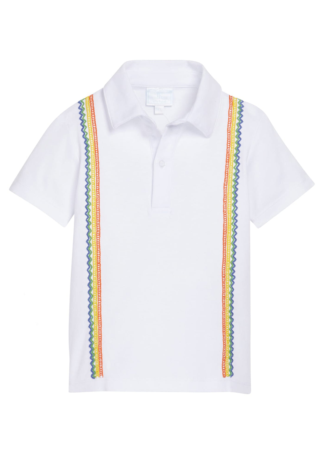 Little English x Mi Golondrina white cotton polo for spring, boy&