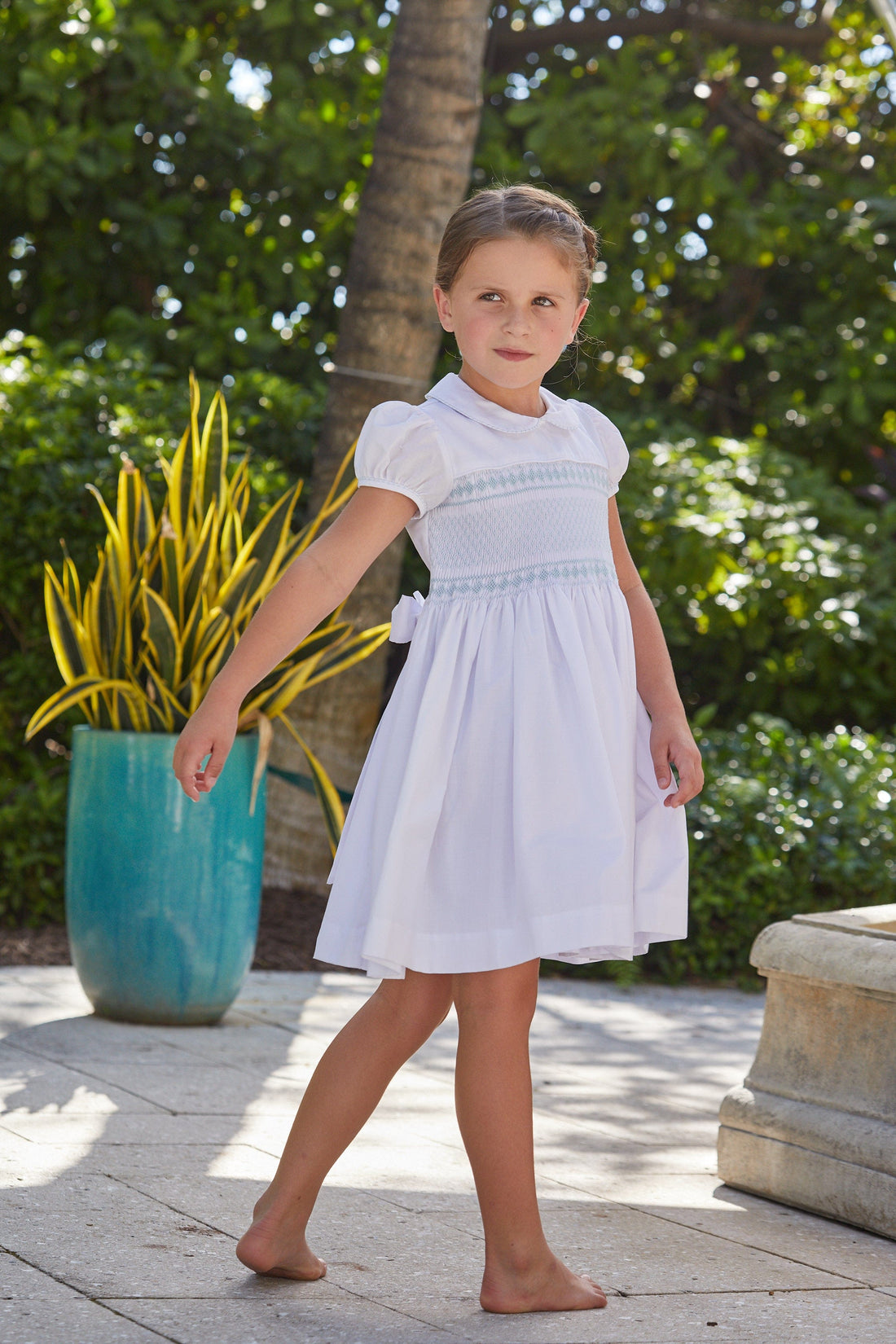 Little English | Girl's Smocked Emery Dress - Classic Wedding Outfit 12M Little English | Girl's Smocked Emery Dress - Classic Wedding Outfit 12M