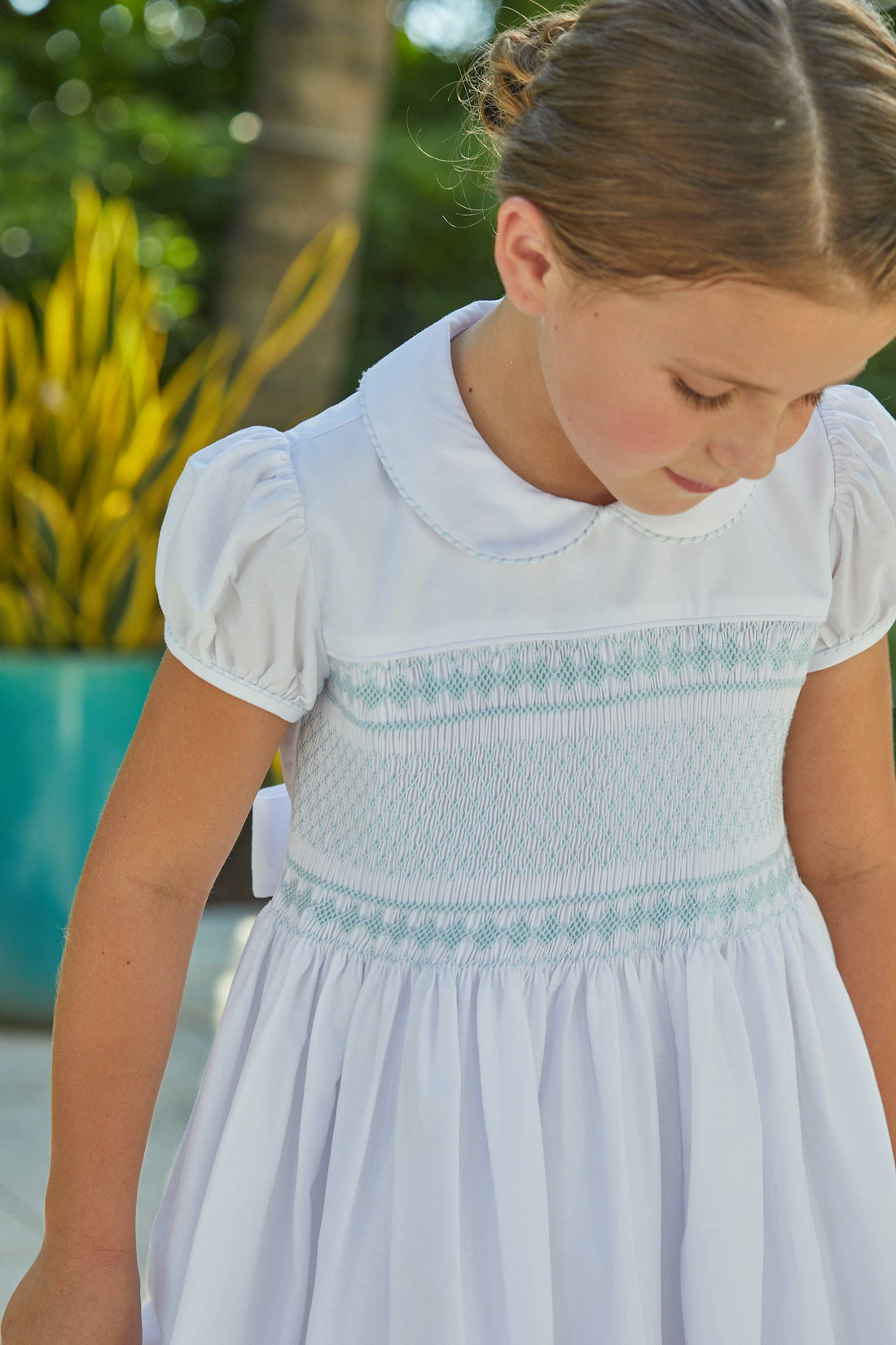 Little English | Girl's Smocked Emery Dress - Classic Wedding Outfit 12M Little English | Girl's Smocked Emery Dress - Classic Wedding Outfit 12M