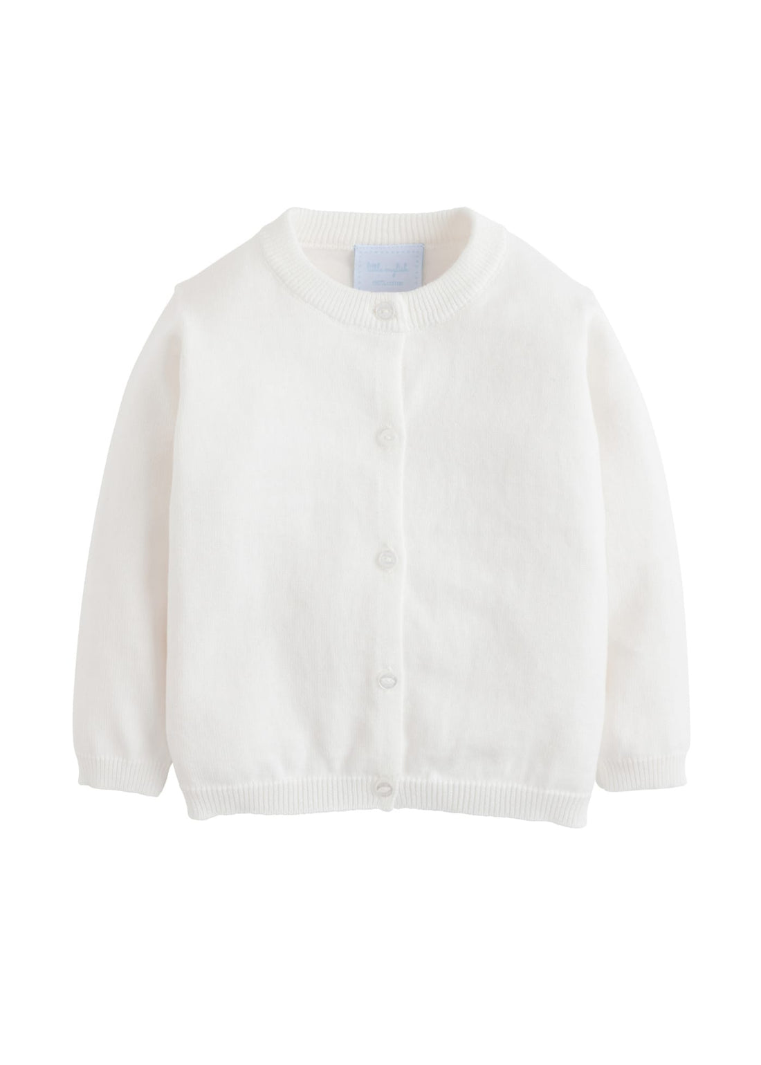 Little English  classic childrens clothing. Classic unisex white cardigan