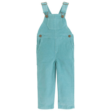 little english classic childrens clothing unisex green blue corduroy overall with brass buttons