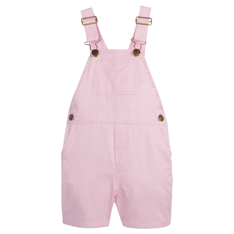 Little English girl's essential shortall in light pink twill for Spring