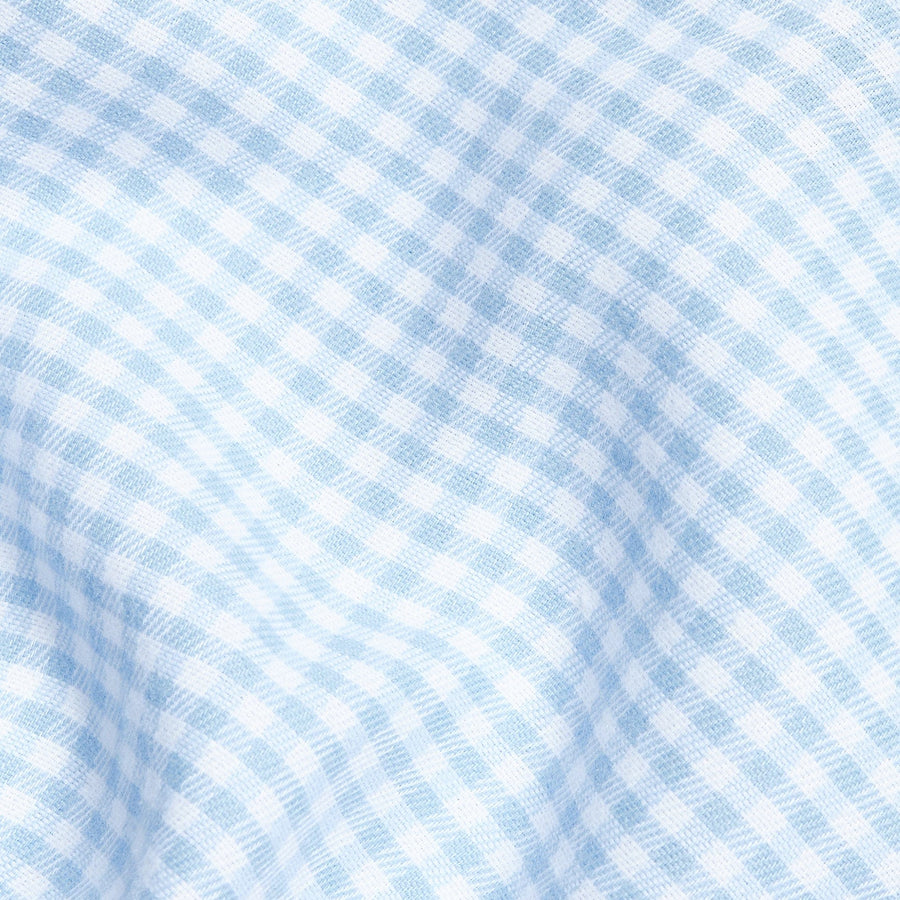 little english classic children's clothes light blue gingham 