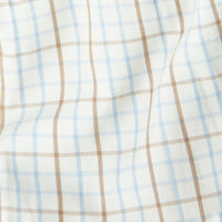 little english classic children's clothing cream, brown, and light blue plaid for boys for fall 