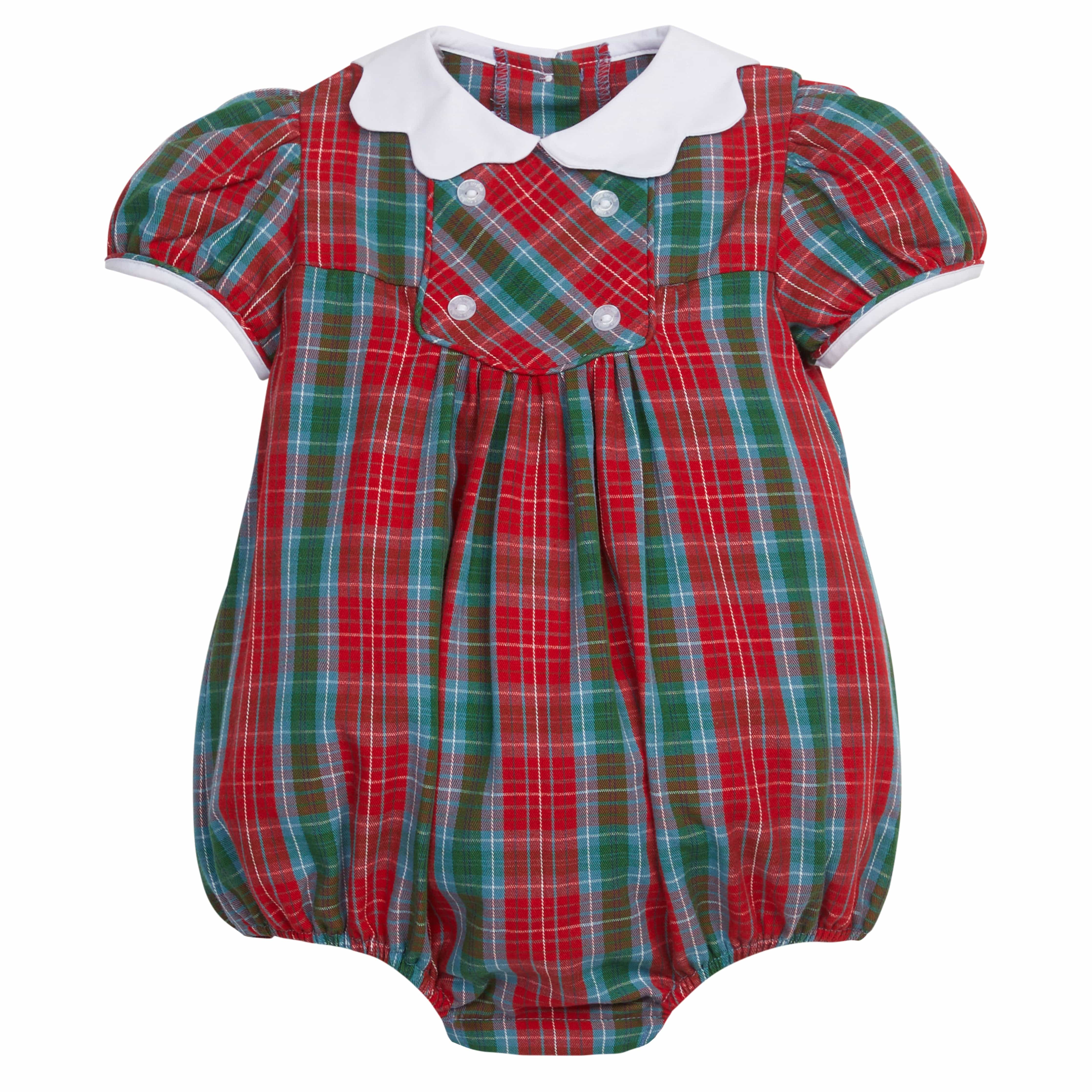 Girls Fallon Bubble Romper in Highlands Tartan