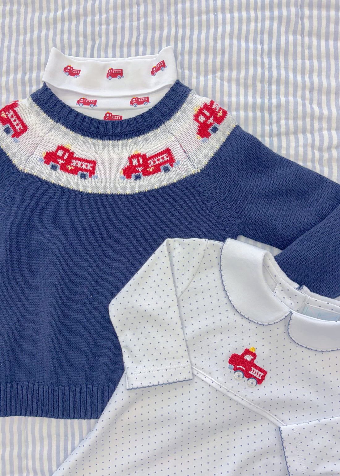 Crochet Footie - Fire Truck