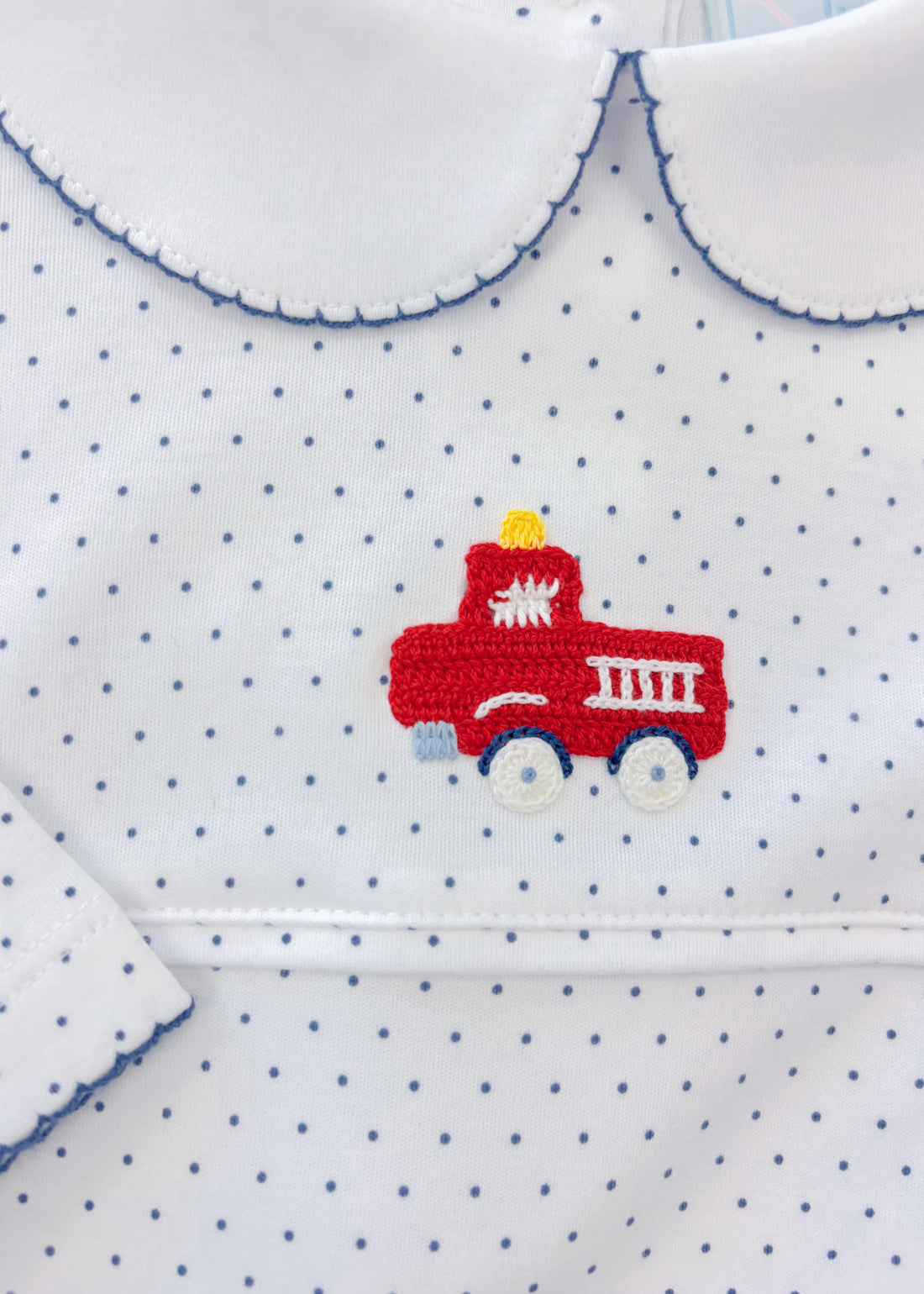 Crochet Footie - Fire Truck