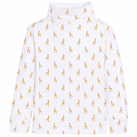 Little English toddler pima cotton printed turtleneck with giraffes
