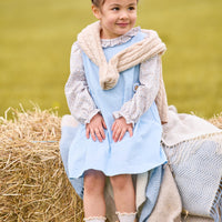 Little english classic greenwich jumper set in winthrop floral with cashmere blend cardigan in oatmeal, fall outfit for little girls