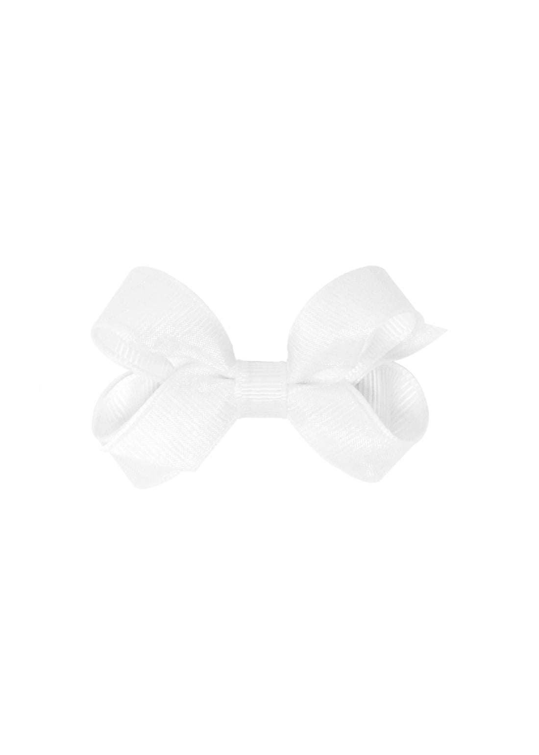 little english traditional medium grosgrain hair bow in white