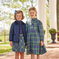 Little English classic tween girls skirt in ashford tartan pattern with pockets