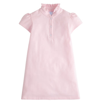 Little English Traditional Hastings Polo Dress In Light Pink