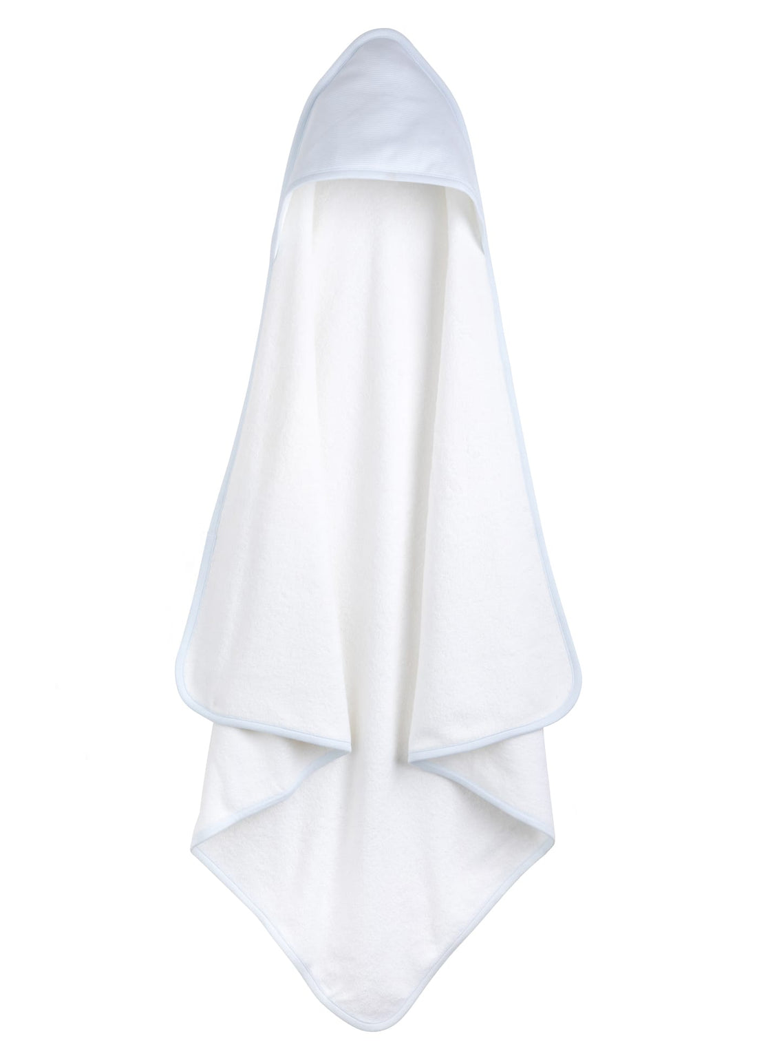 Little English classic baby towel, terry cloth towel with blue striped hood