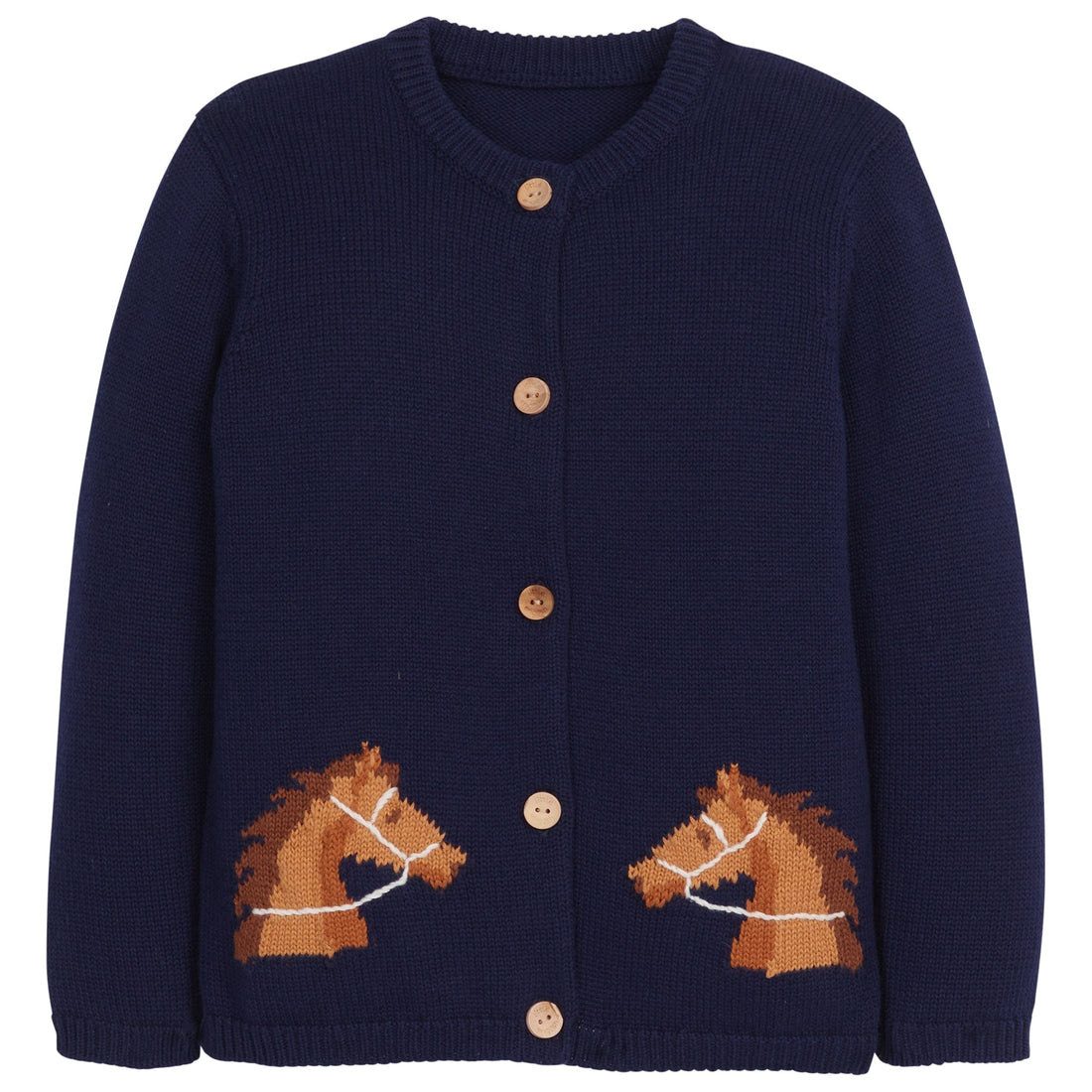 Intarsia Horse Cardigan - Baby Boy Sweater – Little English