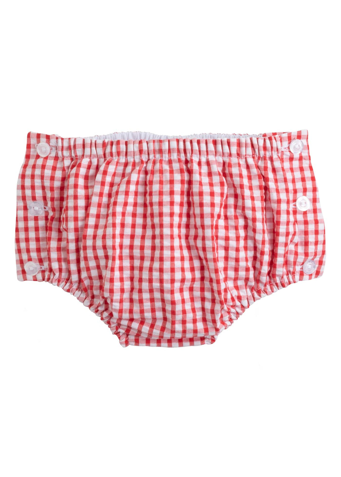 red seersucker gingham diaper cover for baby boy, classic Little English clothing