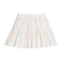 Little English traditional children's clothing.  Rainbow stripe seersucker skirt for girls