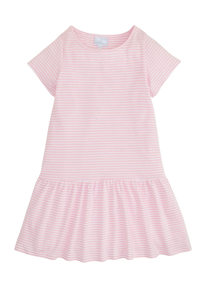 Little English | Girl's Pink Striped T Shirt Dress
