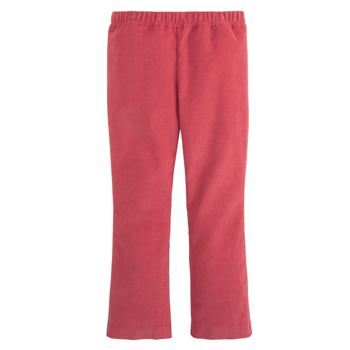 classic children's clothing, girls kick flare legging in rose pink with elastic waist band