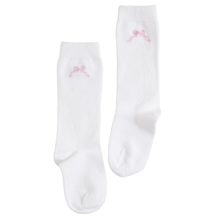 Knee Highs - Pink Bow, Little English, classic children's clothing, preppy children's clothing, traditional children's clothing, classic baby clothing, traditional baby clothing