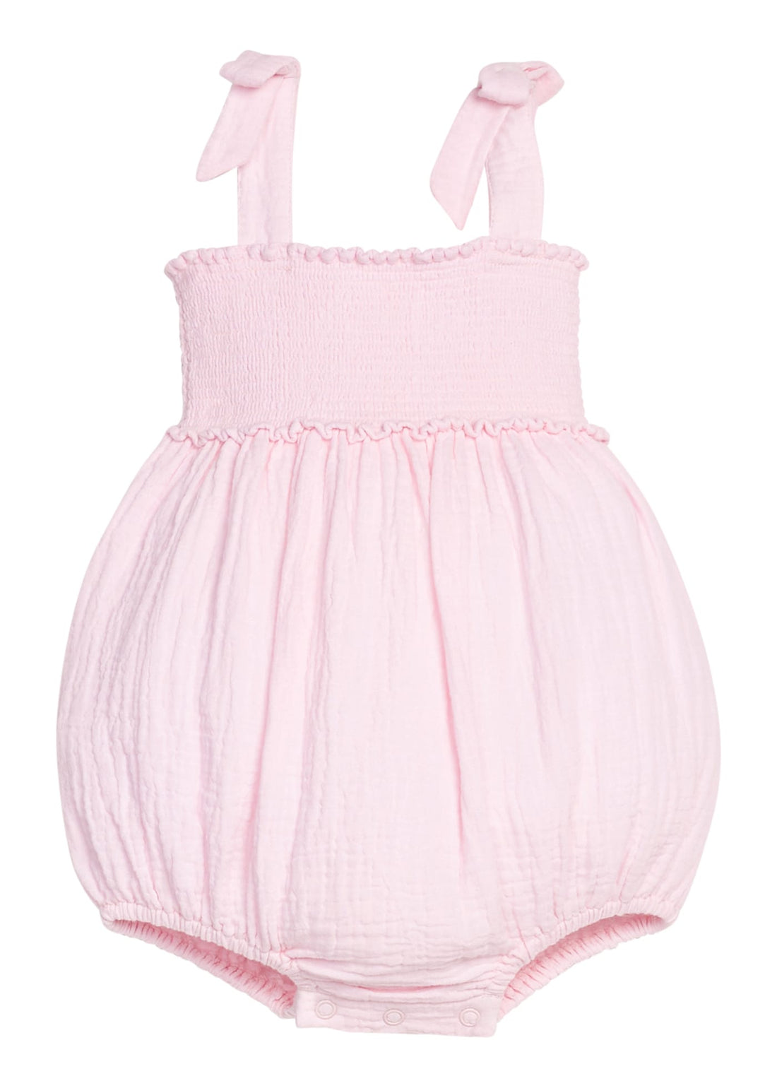 Little English classic leela bubble in jaipur pink with smocked details, for little girl