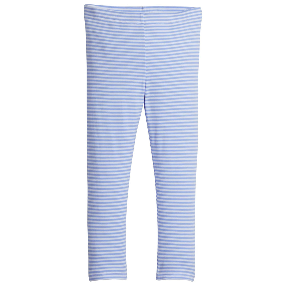 little english classic childrens clothing girls light blue and white striped stretchy legging