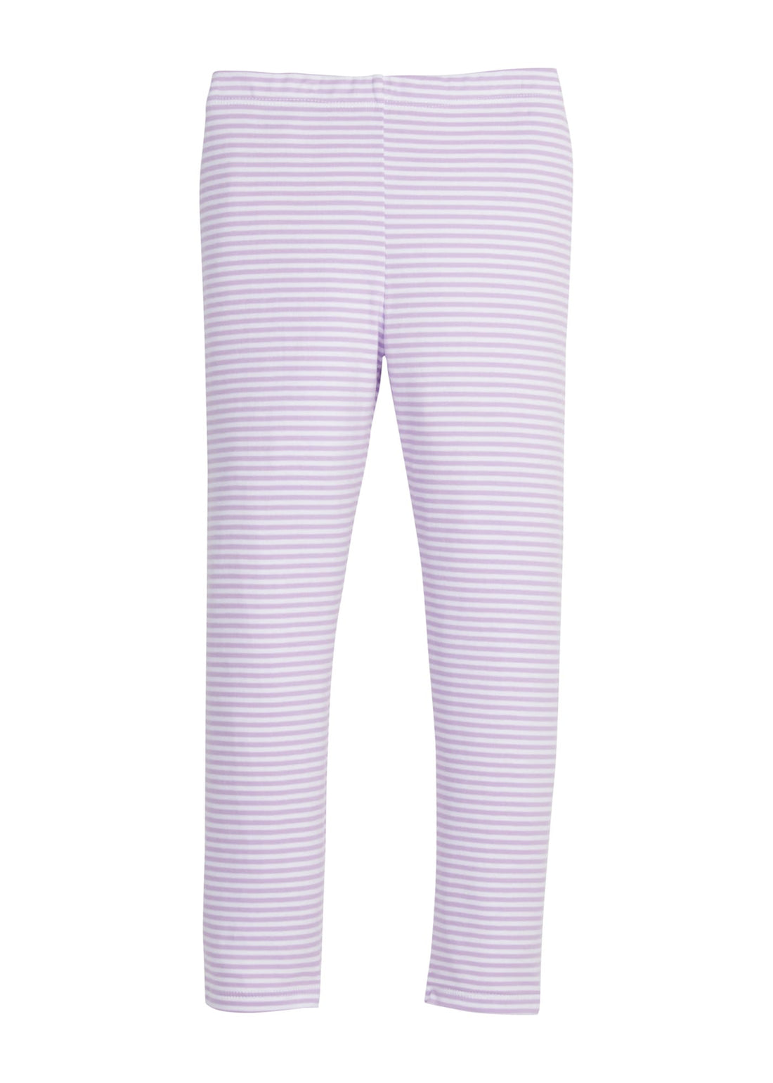 little english classic childrens clothing, girls lavender and white striped stretchy legging