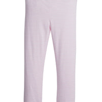 little english classic childrens clothing, girls pink and white striped leggings