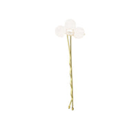 Little English and Hazen and Co jewelry girl's white jade bobby pin set