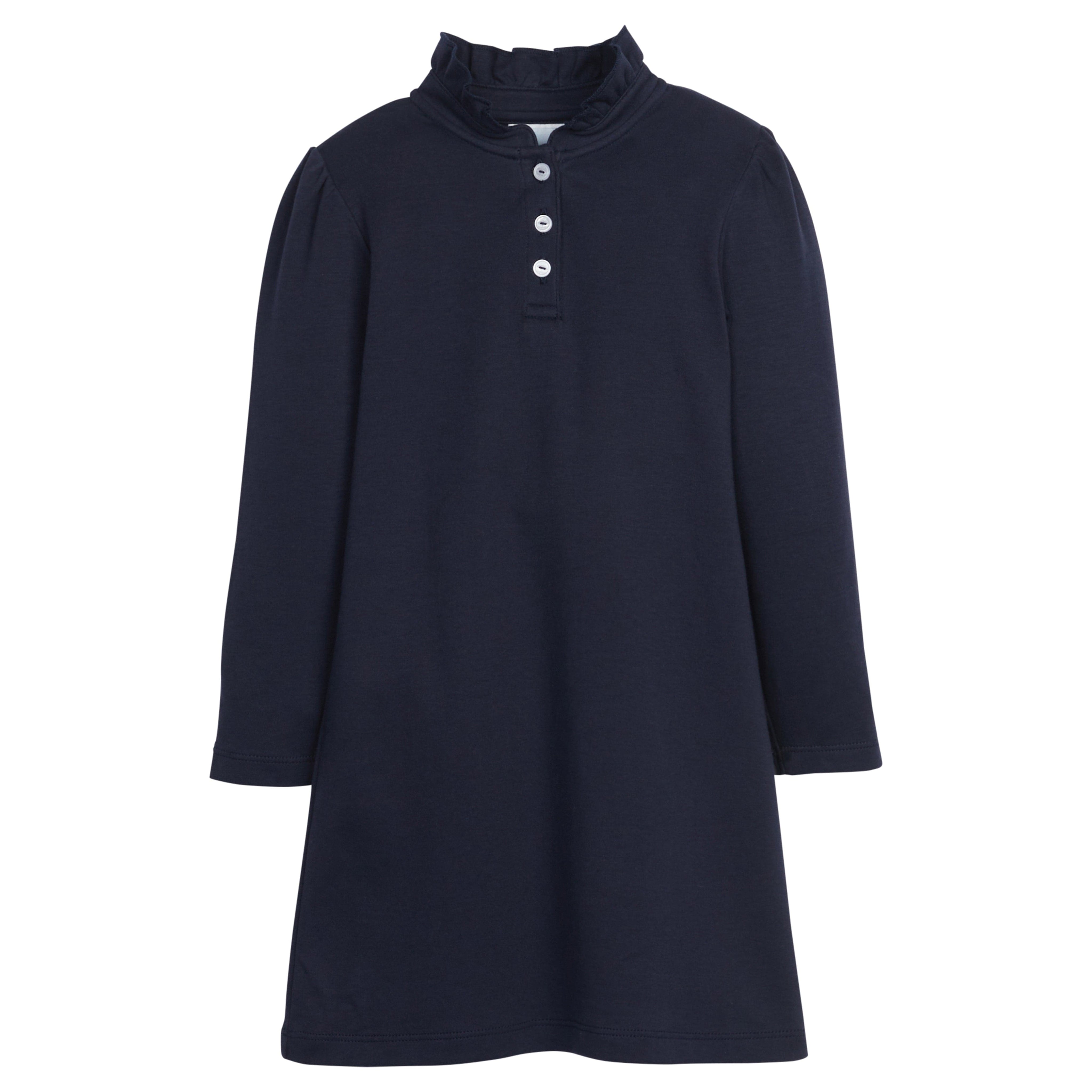 BOSS Girls Double B Logo Polo Dress in Navy