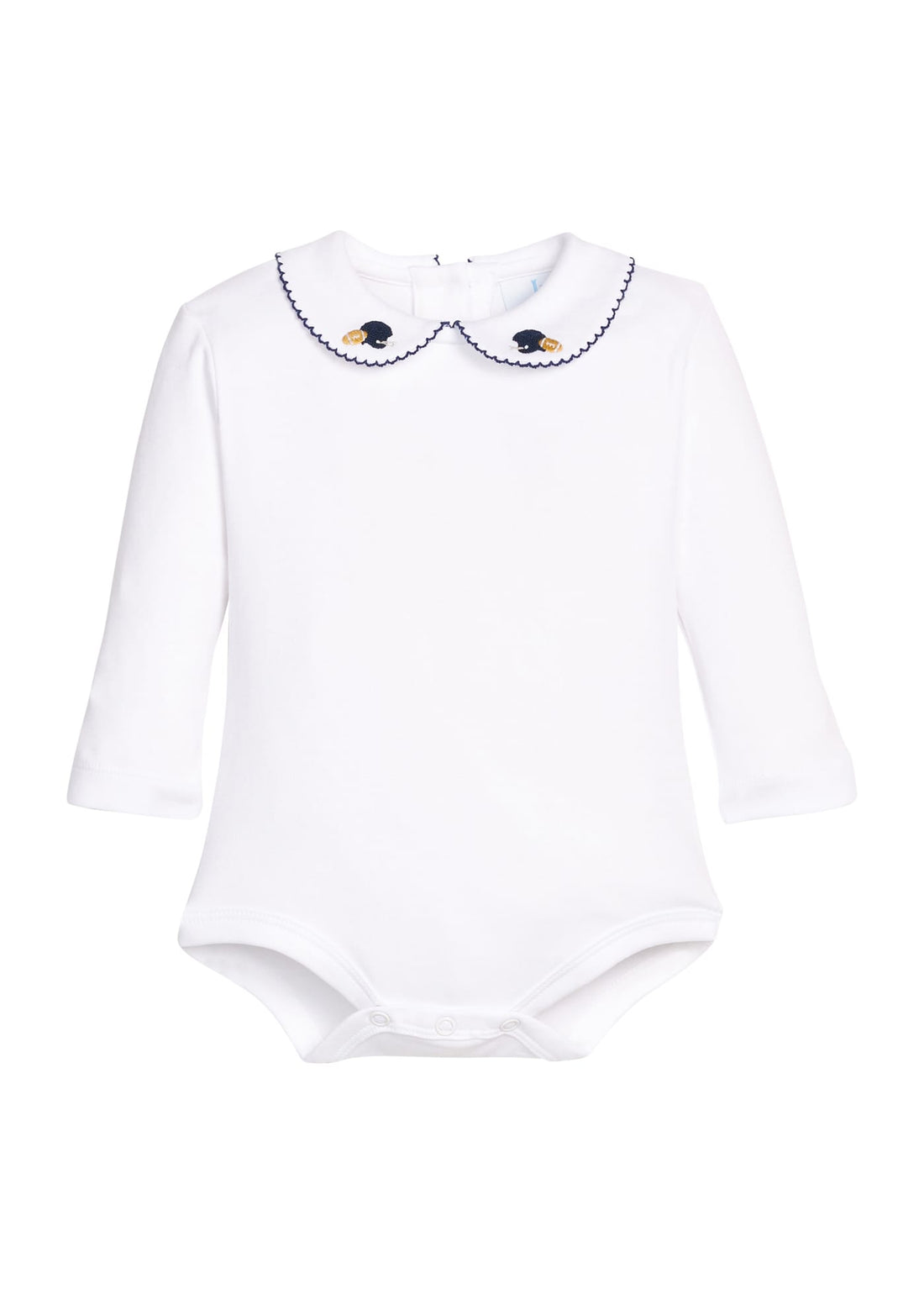 Football Helmet Long Sleeve Pinpoint Onesie
