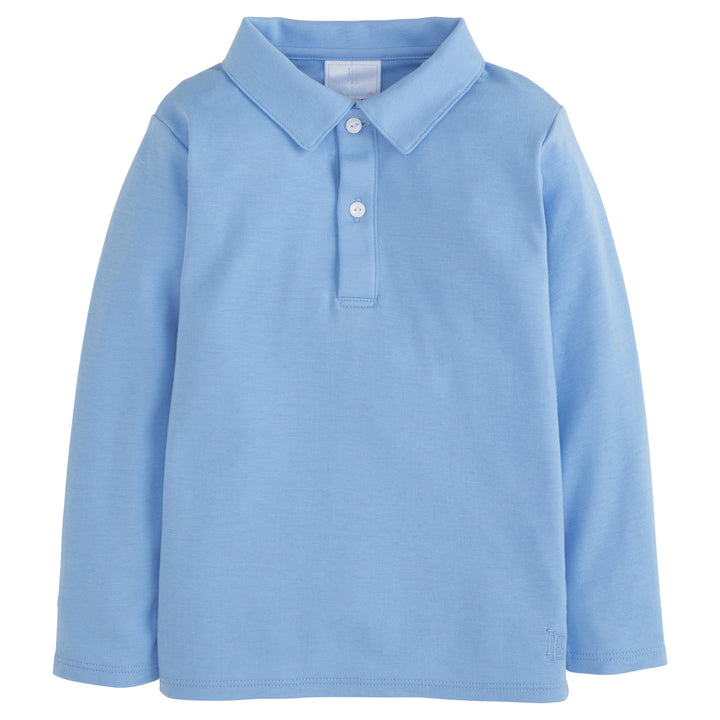 little english classic childrens clothing boys solid light blue polo