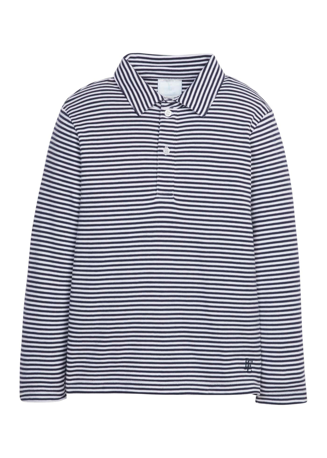 little english classic childrens clothing, boys striped navy long sleeve polo