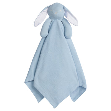 Little English, giftable nursery accessory, light blue bunny lovie blanket for Spring