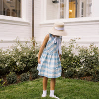 Pearl Dress - Small Blue Check