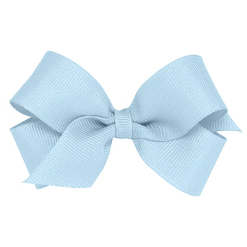 Little English traditional children's clothing. Millennium blue hair bow for girls. Classic hair accessory for Fall