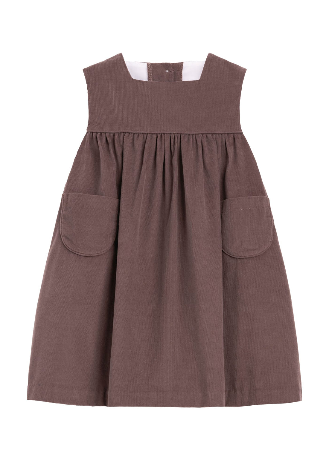 little english classic childrens clothing girls chocolate brown corduroy jumper for fall