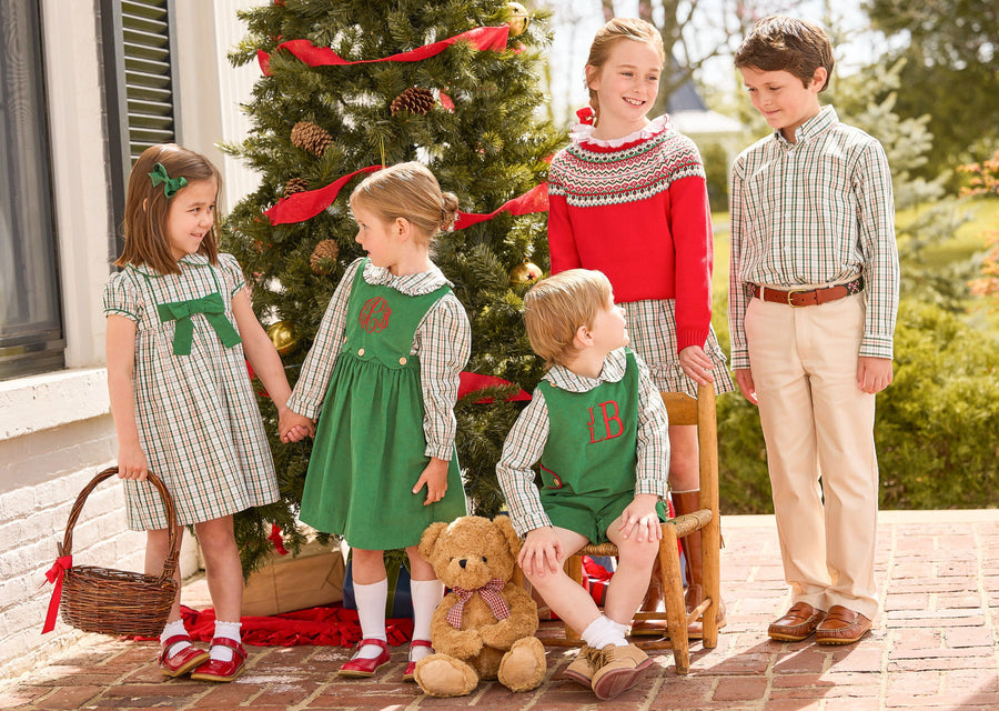Little English Classic Children's clothing boys and girls winter styles for the holiday season, coordinating outfits