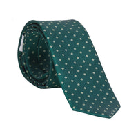 Little English traditional children's clothing.  Boy's hunter green patterned neck tie for formal occasions.