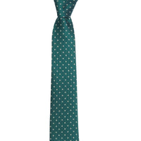 Little English traditional children's clothing.  Boy's hunter green patterned neck tie for formal occasions.