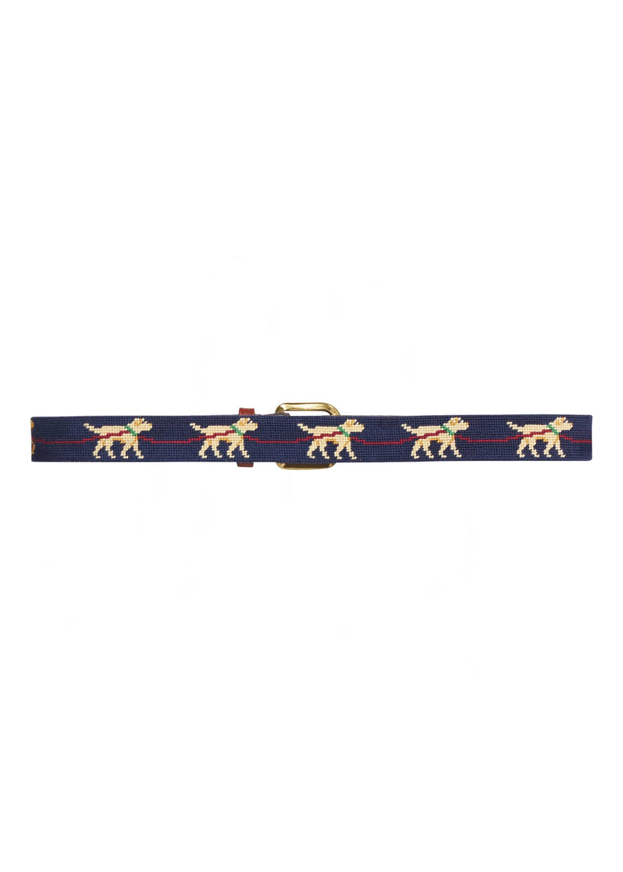 Little English | Boy's Needlepoint Belt - Santa's Helpers