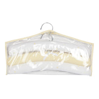 Little English traditional children's clothing. Set of 3 unisex padded hangers for baby clothing - 2 white with yellow and white dots, 1 with yellow and white stripes