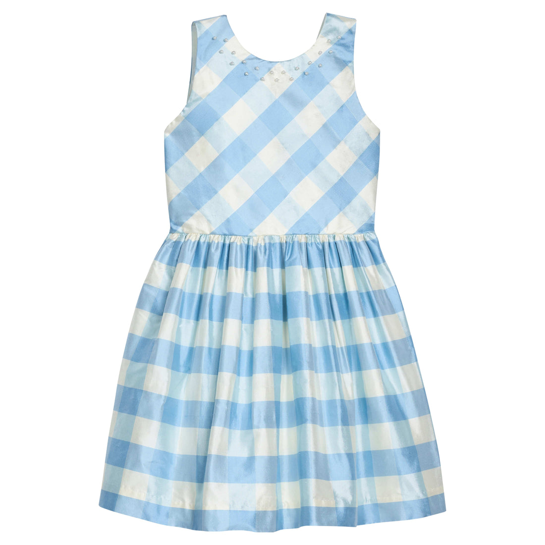 Pearl Dress - Small Blue Check Little English Pearl Dress - Small Blue Check Little English