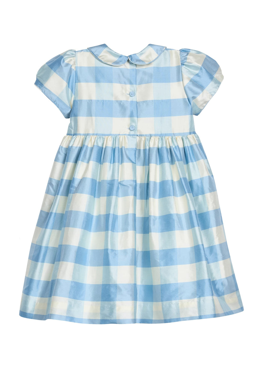 Little English | Peter Pan Formal Dress - Small Blue Check