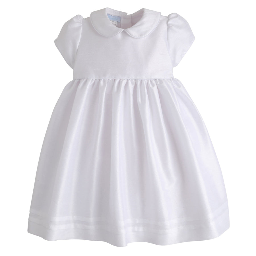 Girl's White Peter Pan Collar Formal Dress for Special Occasions Little English Girl's White Peter Pan Collar Formal Dress for Special Occasions Little English