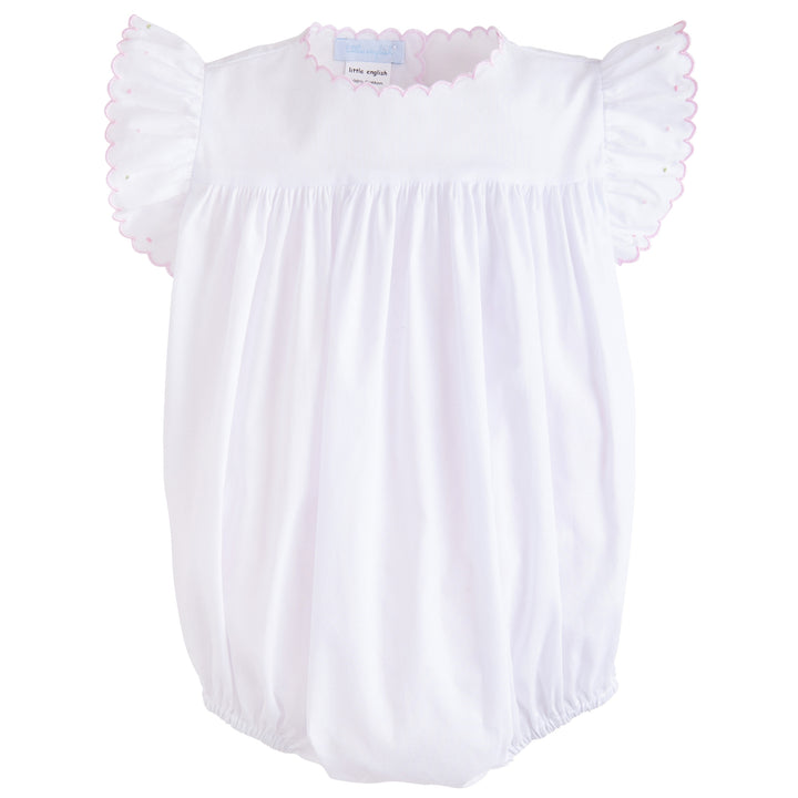 Little English traditional baby gift, girls embroidered bubble