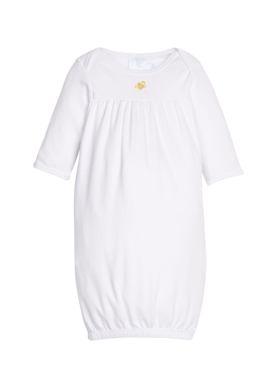 Little English classic pinpoint gown with bee motif on chest, for baby 